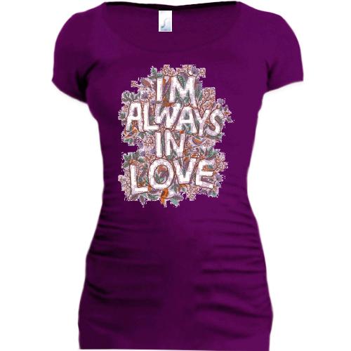 Подовжена футболка i`m always in love